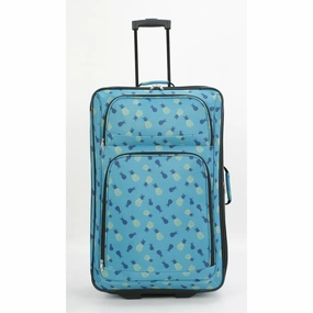 25" 2-Wheel Upright Check Luggage, Hawaiian Pineapple Print, Multicolor - Lightweight