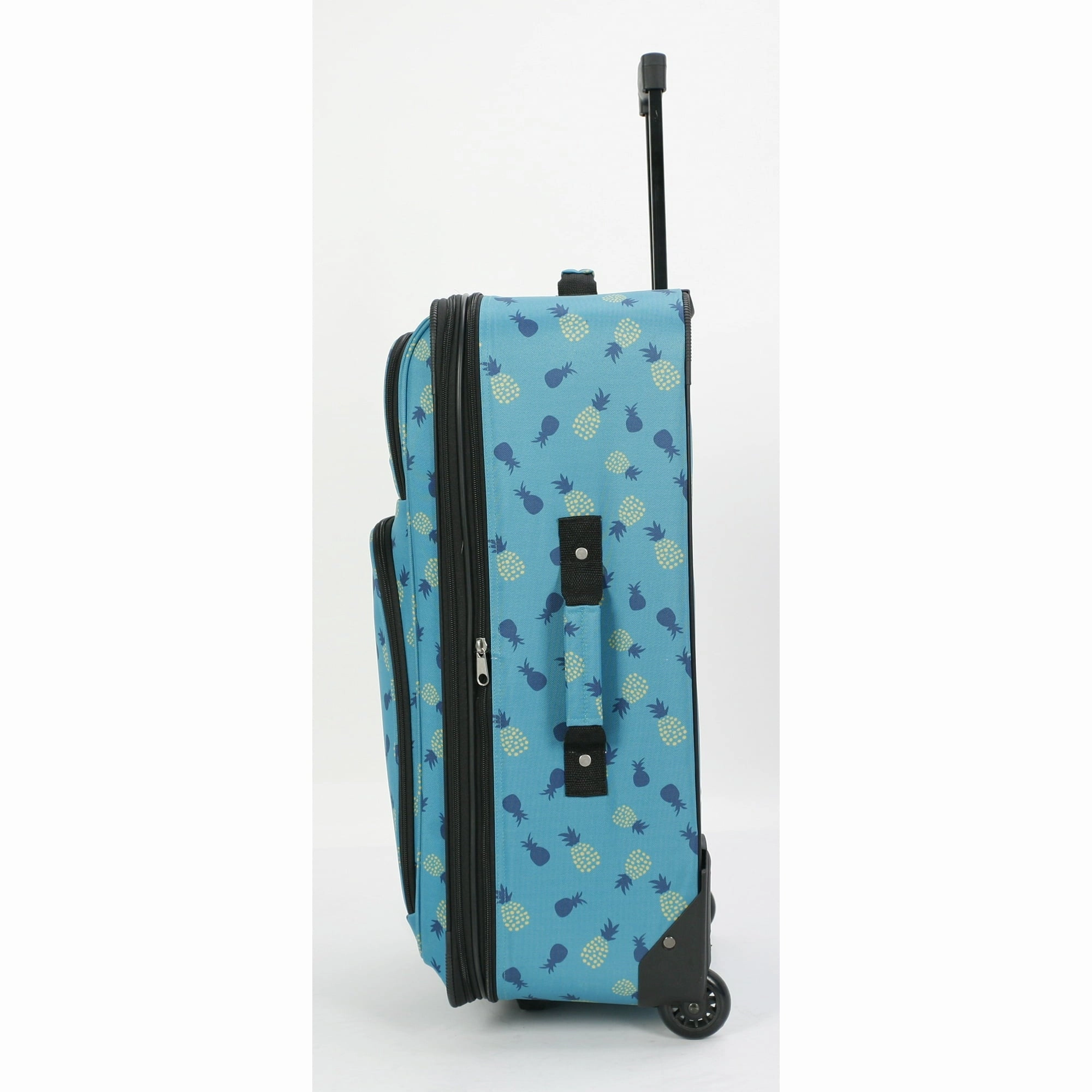 25" 2-Wheel Upright Check Luggage, Hawaiian Pineapple Print, Multicolor - Lightweight
