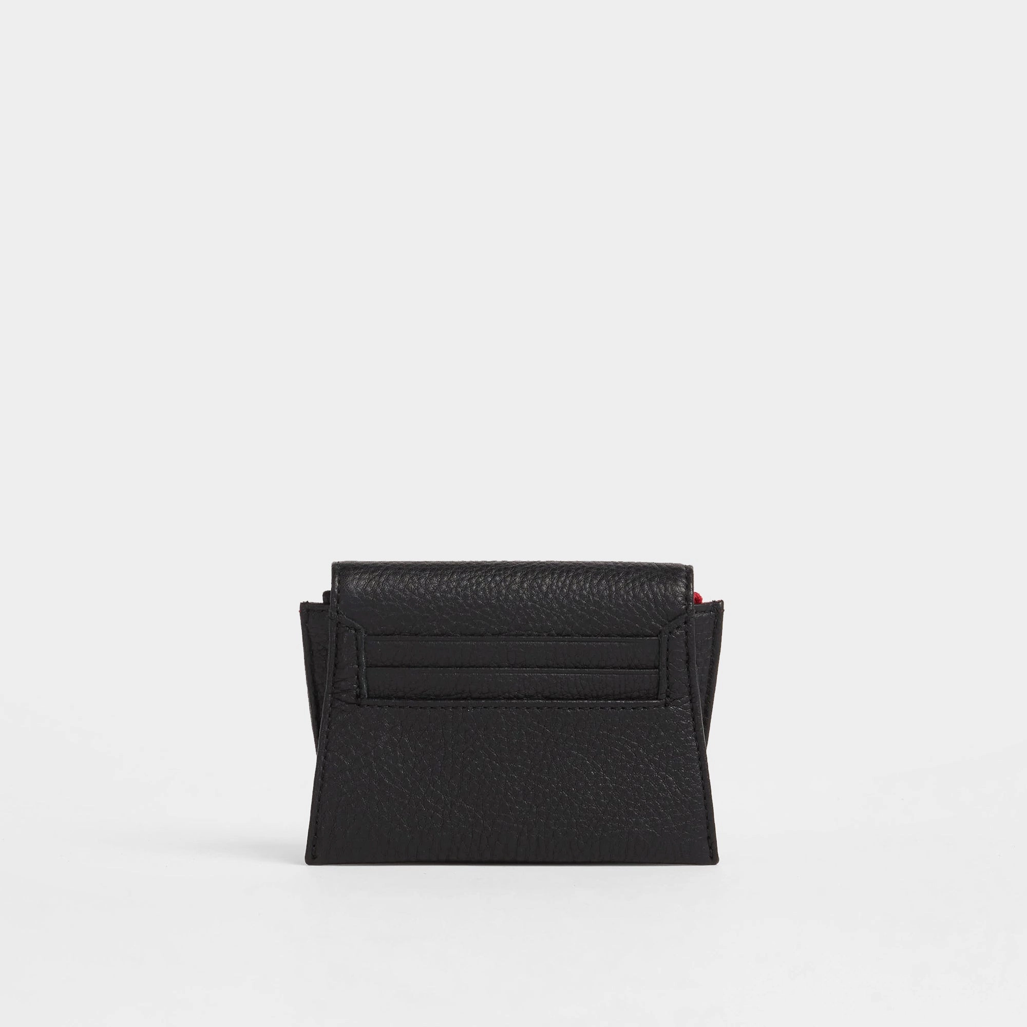 Allen Wallet | Black/Brushed Gold Red Zip