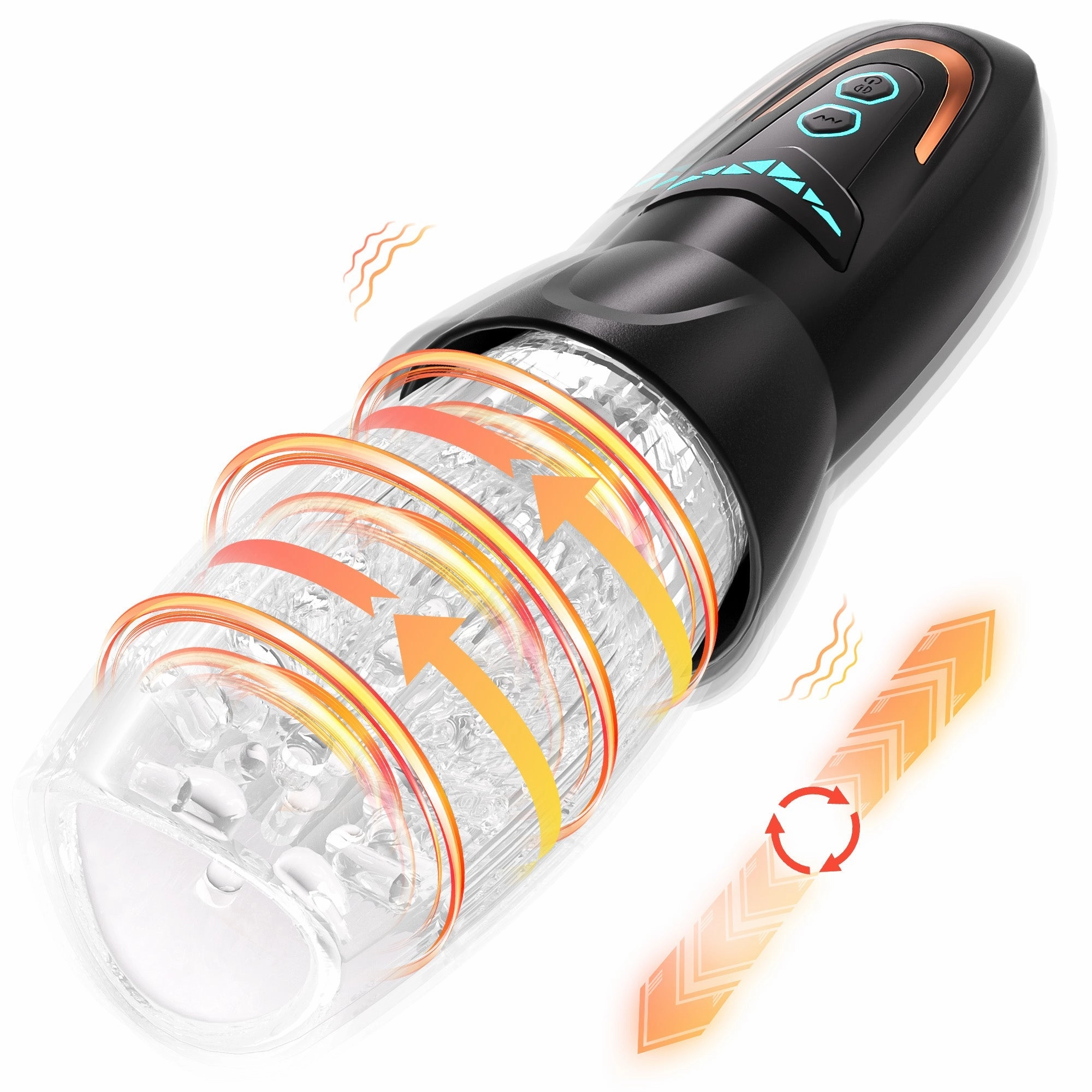 AMOVIBE Male Stroker with 10 Vibration, 8 Thrusting & Rotating Patterns