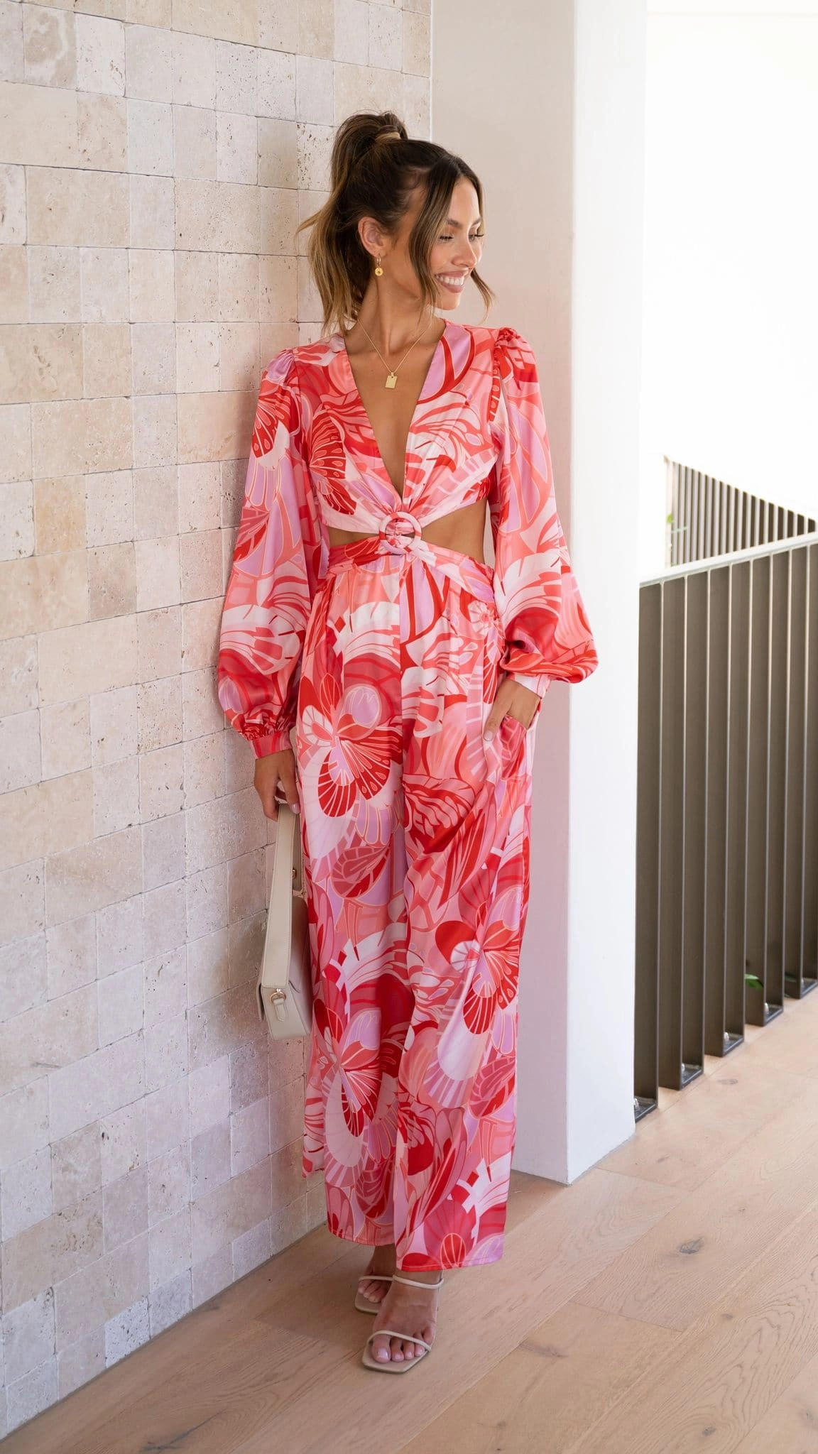 Angela Jumpsuit - Pink Floral