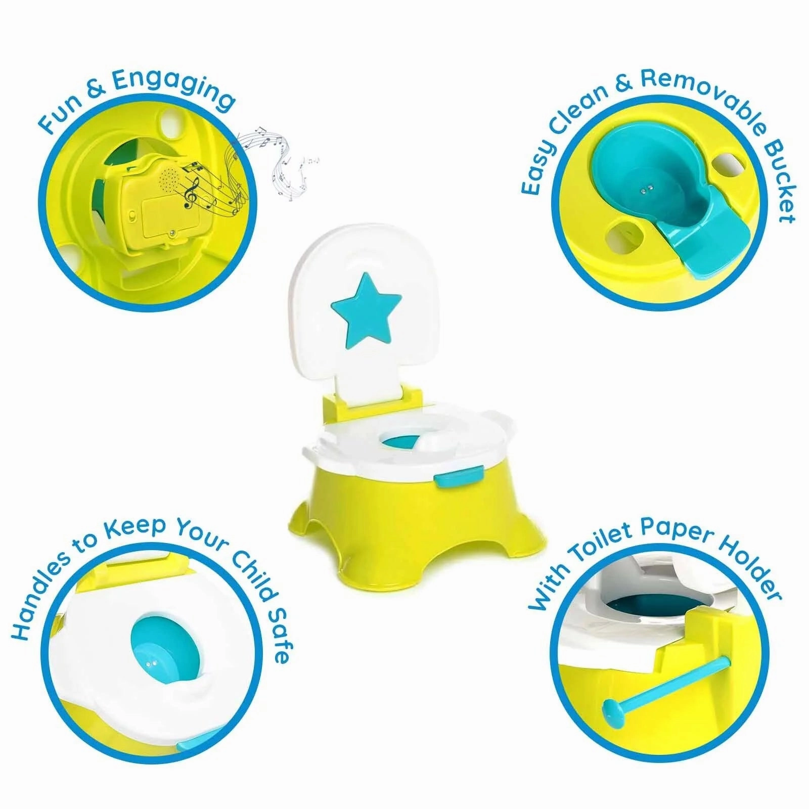 baby plus 3-in-1 Musical Potty & Step Stool
