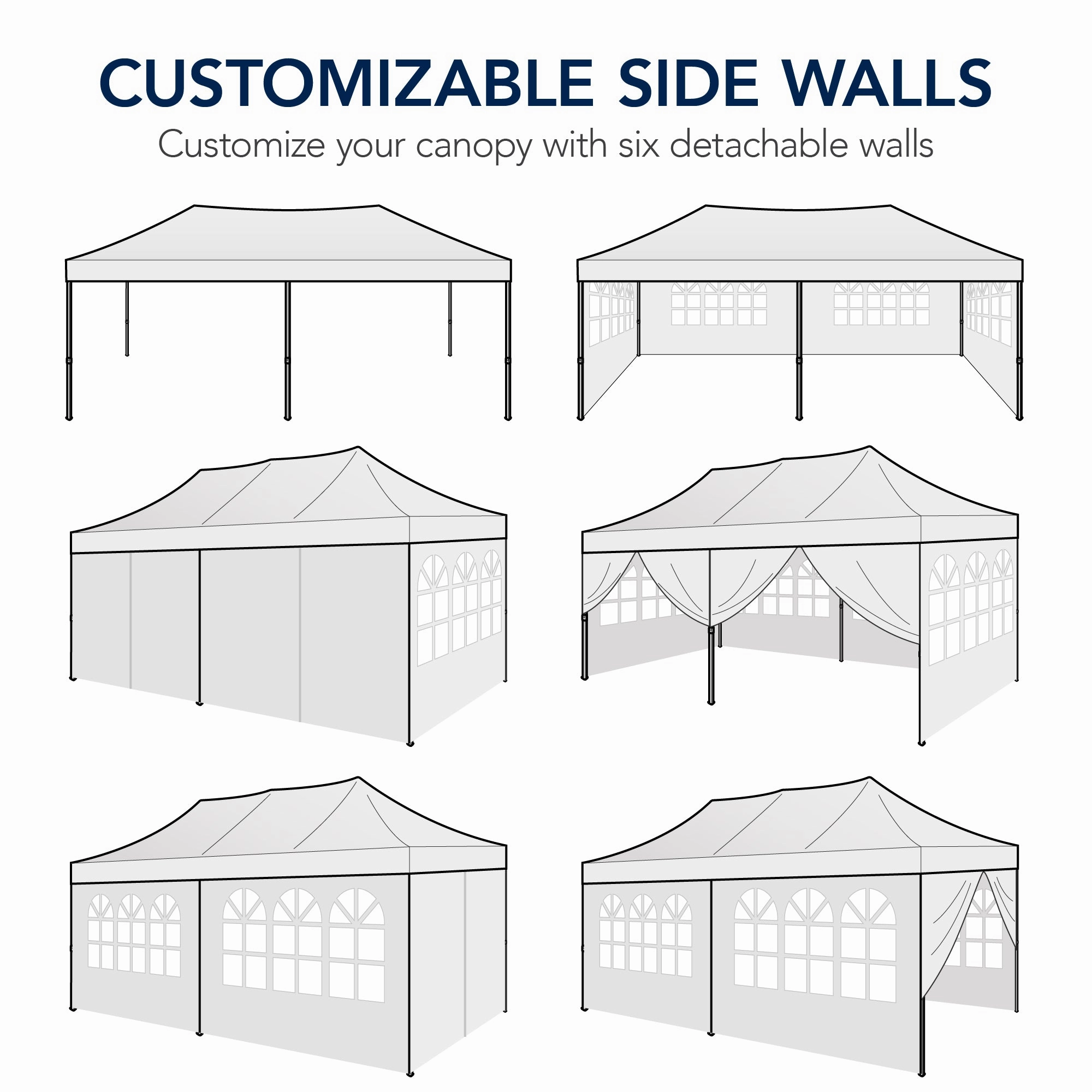 Best Choice Products 10x20ft Party Tent Pop Up Canopy Easy Setup w/ 1-Button Setup, Wheeled Case, 4 Weight Bags - White