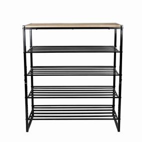 Better Homes & Gardens 666909777 Jace 5-Tier Shoe Rack, Metal Steel, 15 Pairs of Shoes, Multi-Functional
