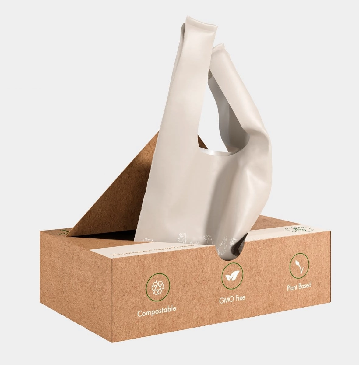 Biodegradable and Compostable Waste Bags with Handles | 200 Bags