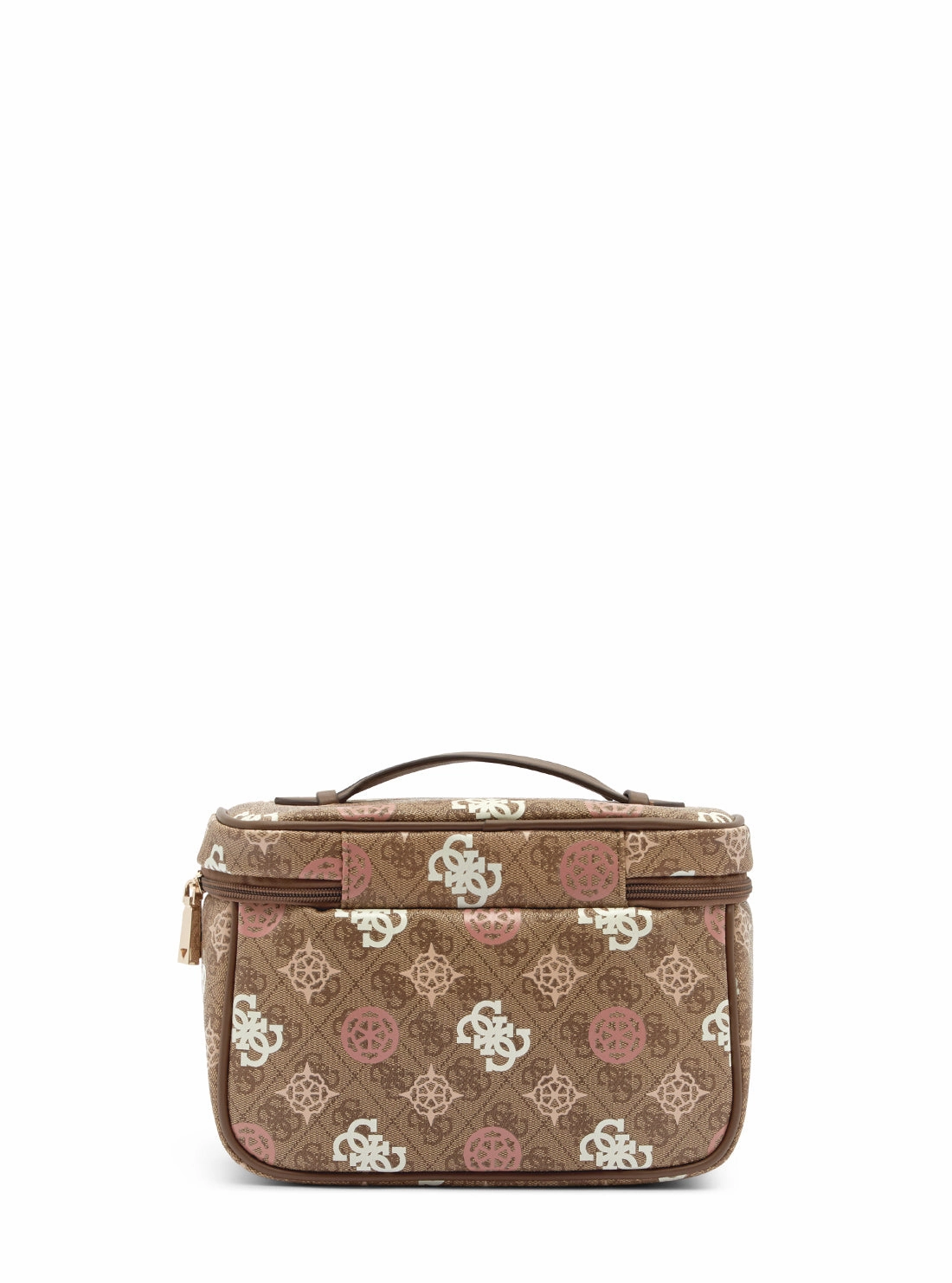 Brown Logo Eliette Toiletry Train Case