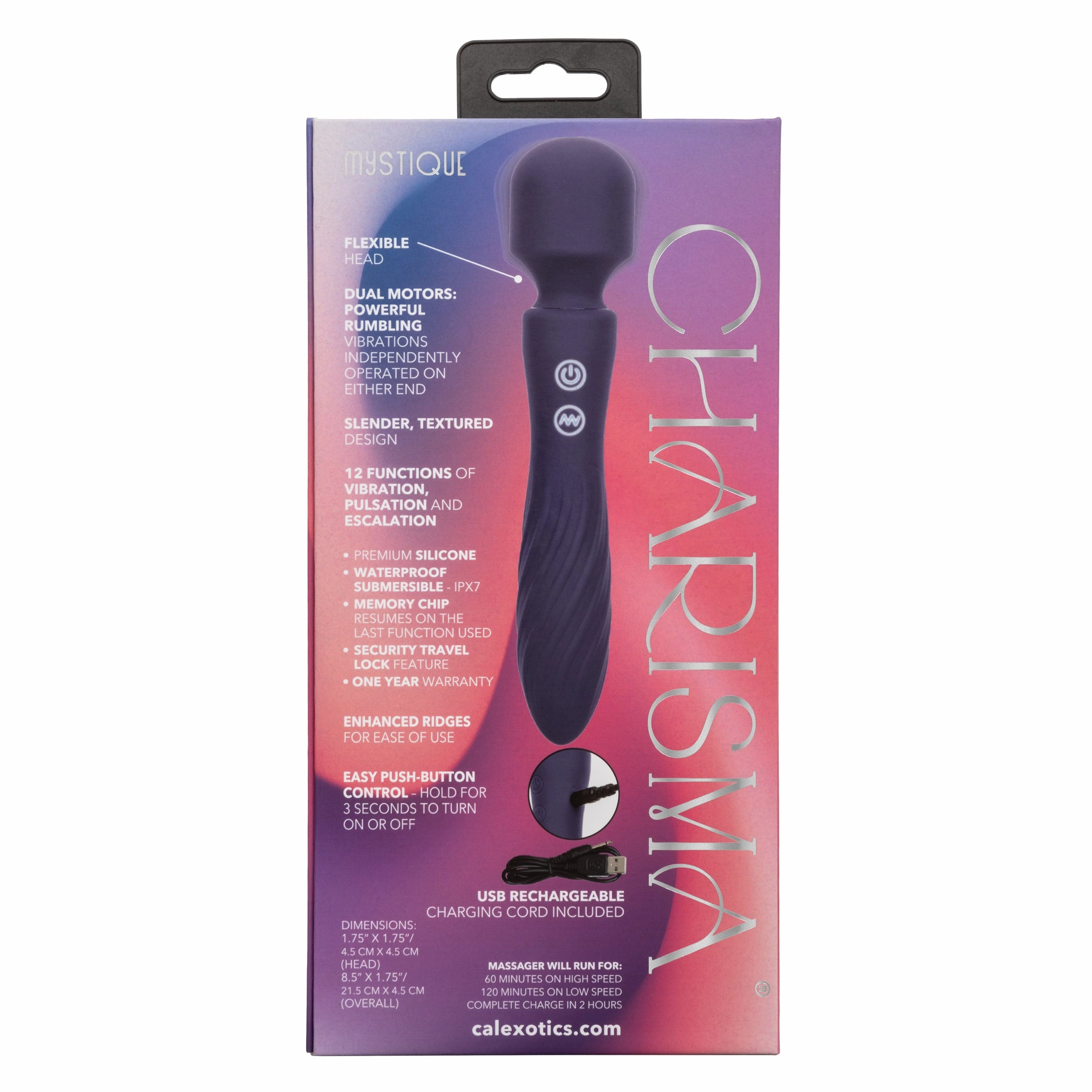 California Exotics - Charisma Mystique Wand Massager (Dark Blue)