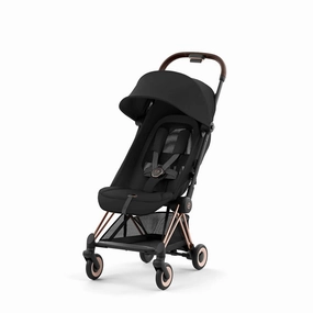 COYA Stroller - Rose Gold Frame   Sepia Black Seat