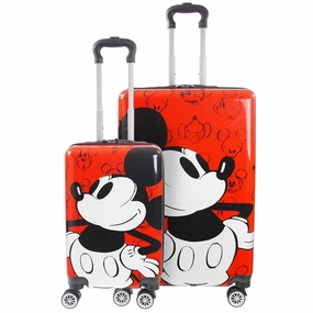 Disney FCFL0120SAMEC Daddy and Me! Disney Mickey Mouse Ful Hardside Spinner Luggage, 2-Piece Set