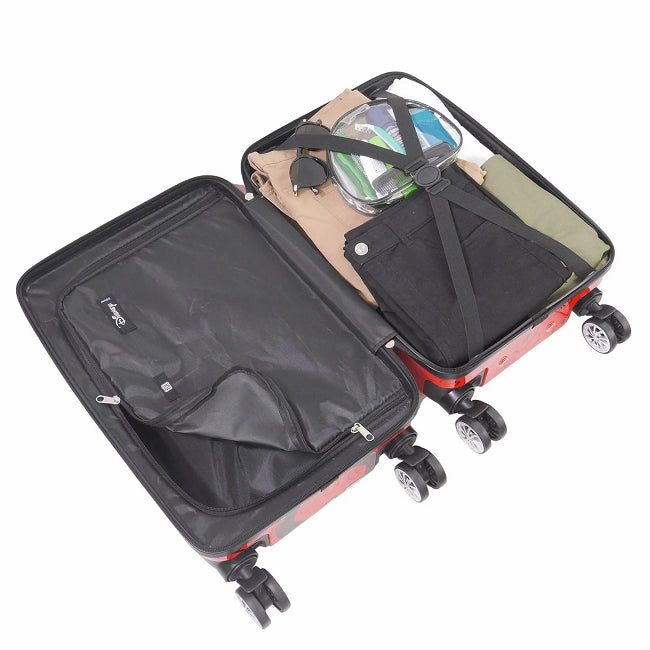 Disney FCFL0120SAMEC Daddy and Me! Disney Mickey Mouse Ful Hardside Spinner Luggage, 2-Piece Set