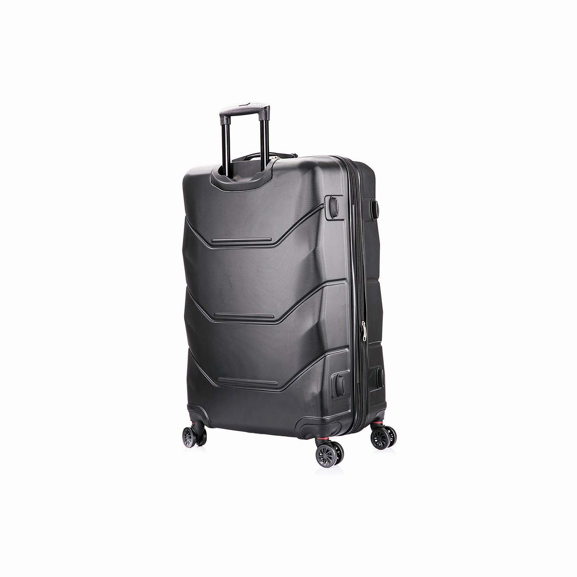 DUKAP DKZONSML-BLK Zonix 3-Piece Hardside Luggage Set | Lightweight, Durable, Expandable Suitcase with Spinner Wheels | Black