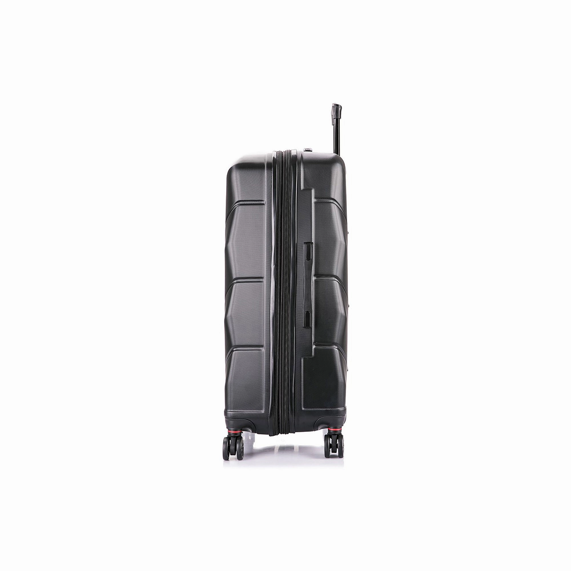 DUKAP DKZONSML-BLK Zonix 3-Piece Hardside Luggage Set | Lightweight, Durable, Expandable Suitcase with Spinner Wheels | Black