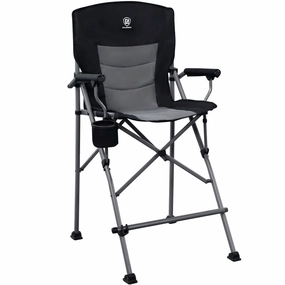 EVER ADVANCED WMT-FC01-BGR Tall Camping Directors Chair 31" Seat Height with Footrest and Carry Bag