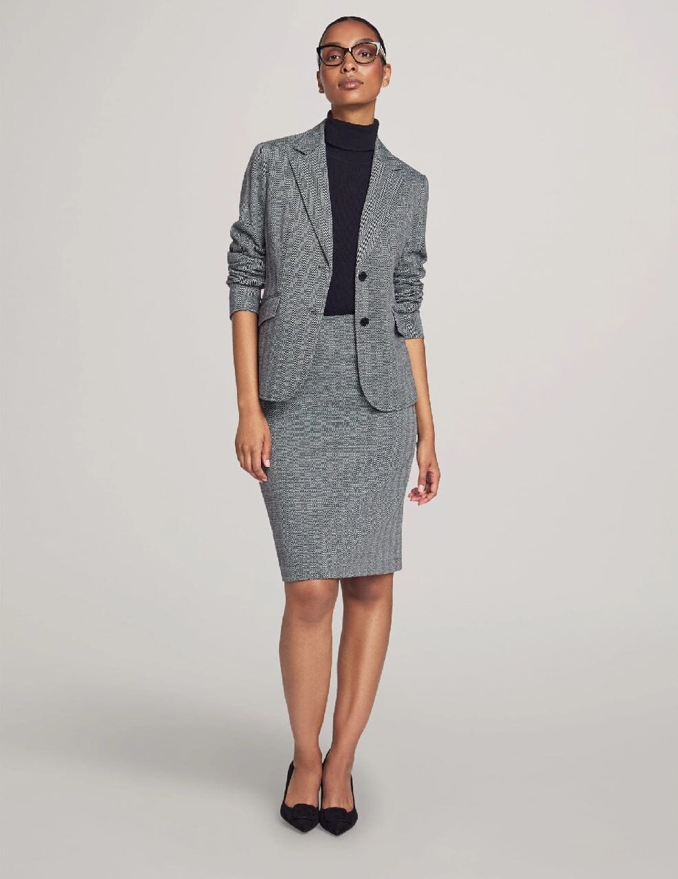 Executive Collection Two Button Blazer With Pants and Skirt- Sale