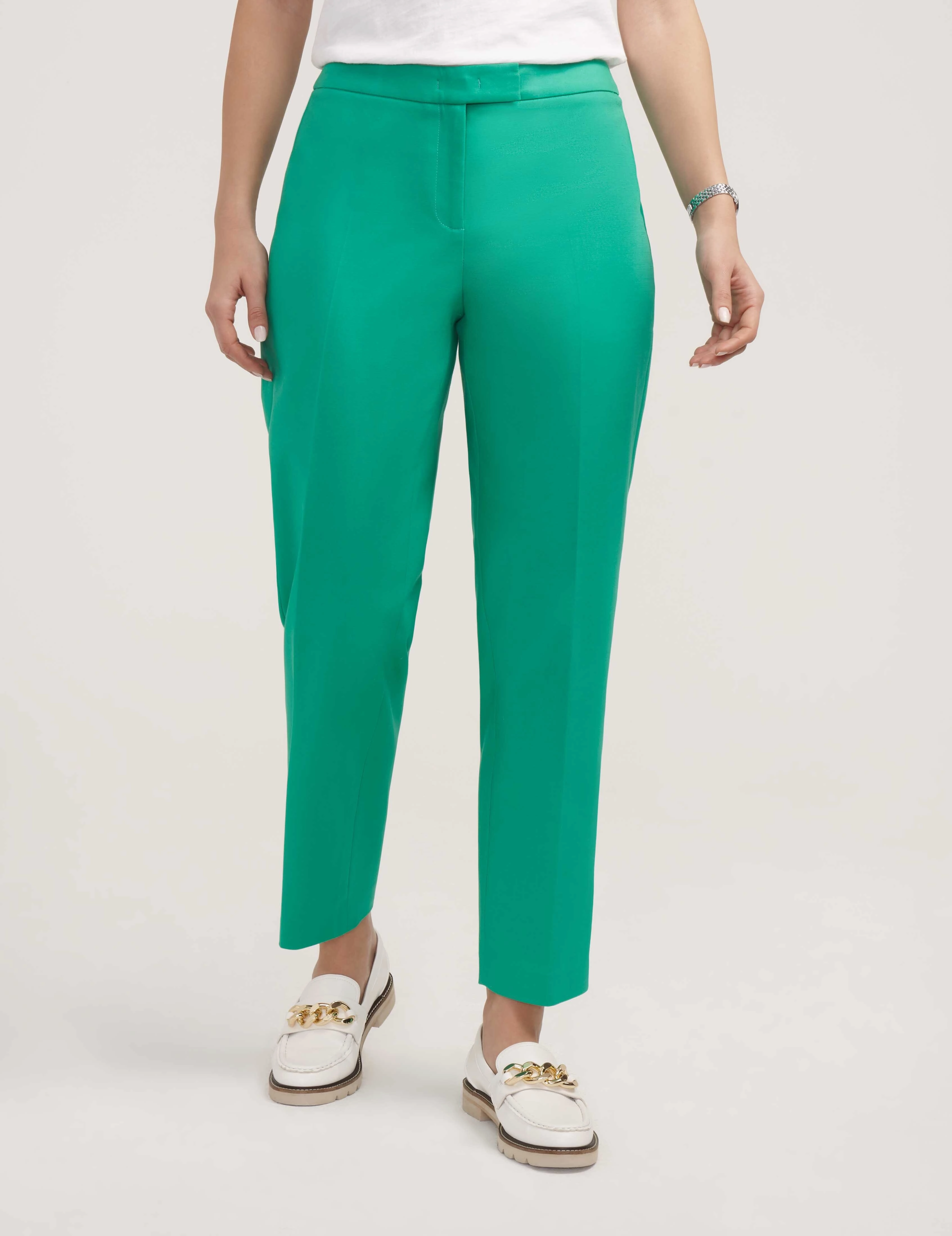 Fly Front Slim Leg Pant- Sale