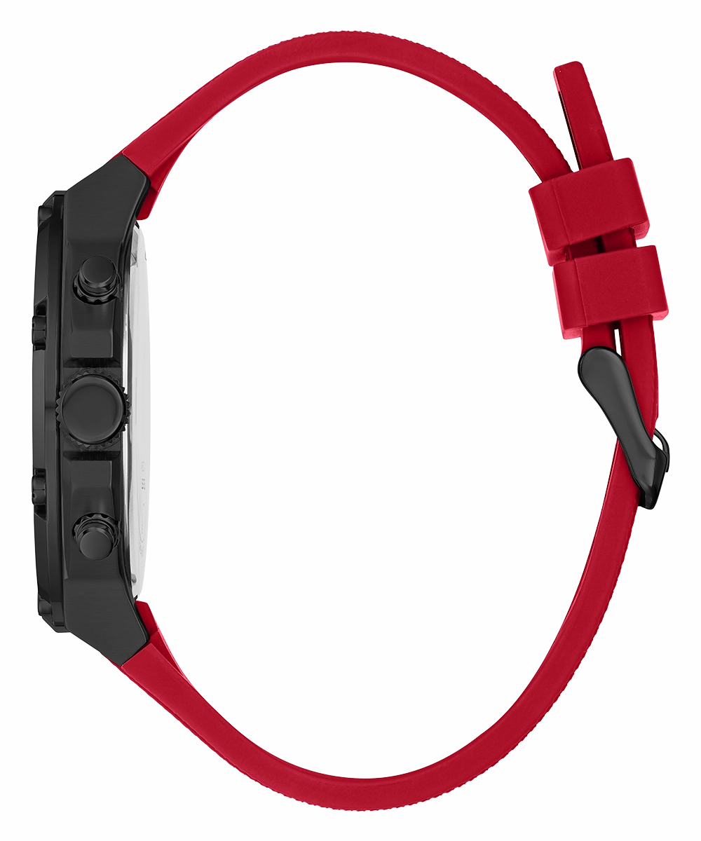 GUESS Mens Red Black Multi-function Watch