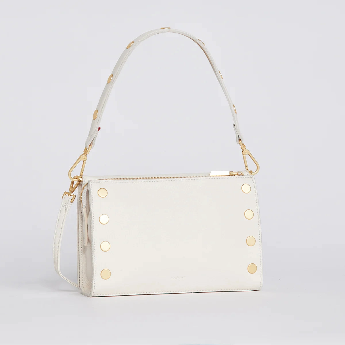 Hammitt Montana Leather Clutch Sml Handbag Calla Lily White/Brushed Gold