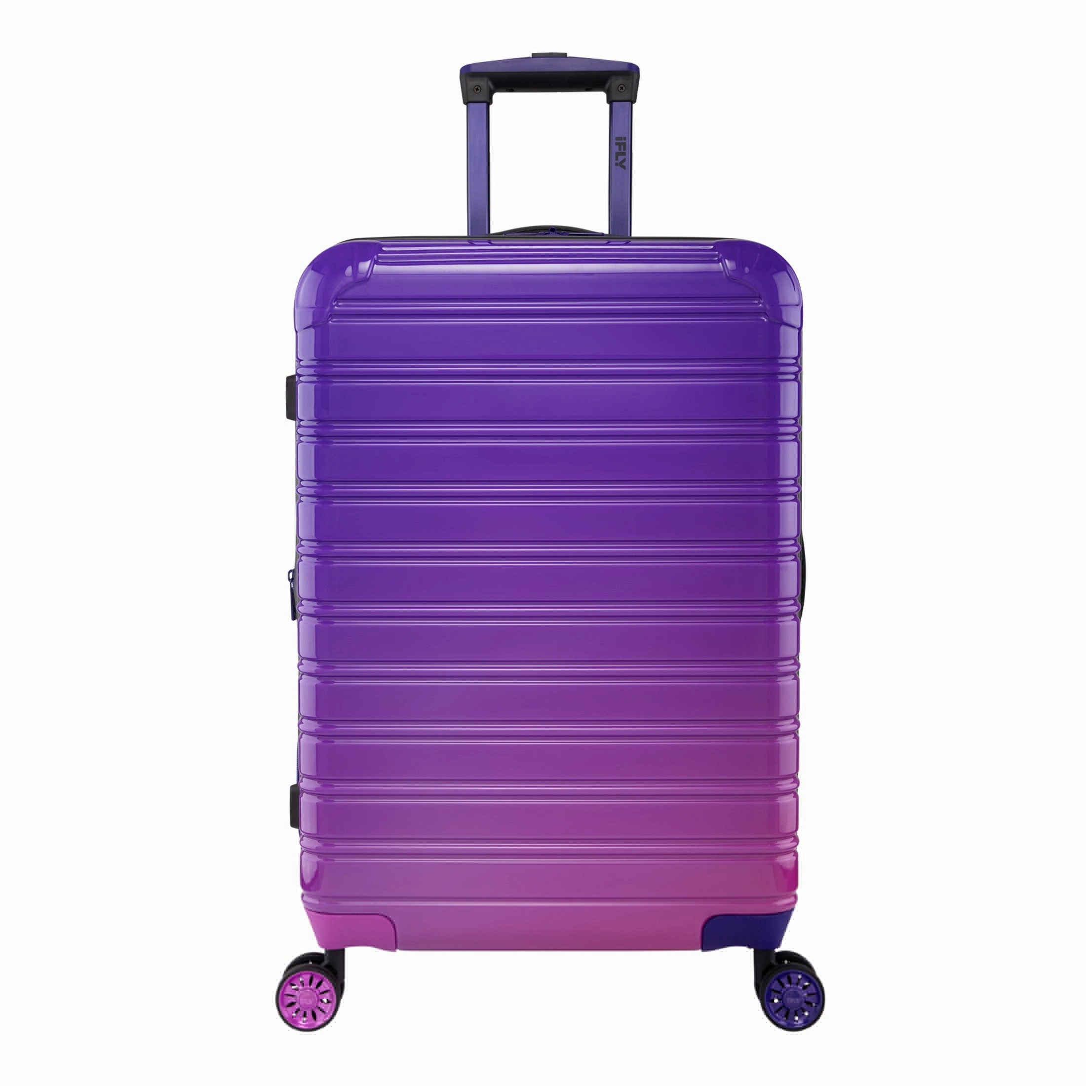 iFLY 9-H486FT-24 Hardside Fibertech Luggage 24" Checked Luggage, Midnight Berry