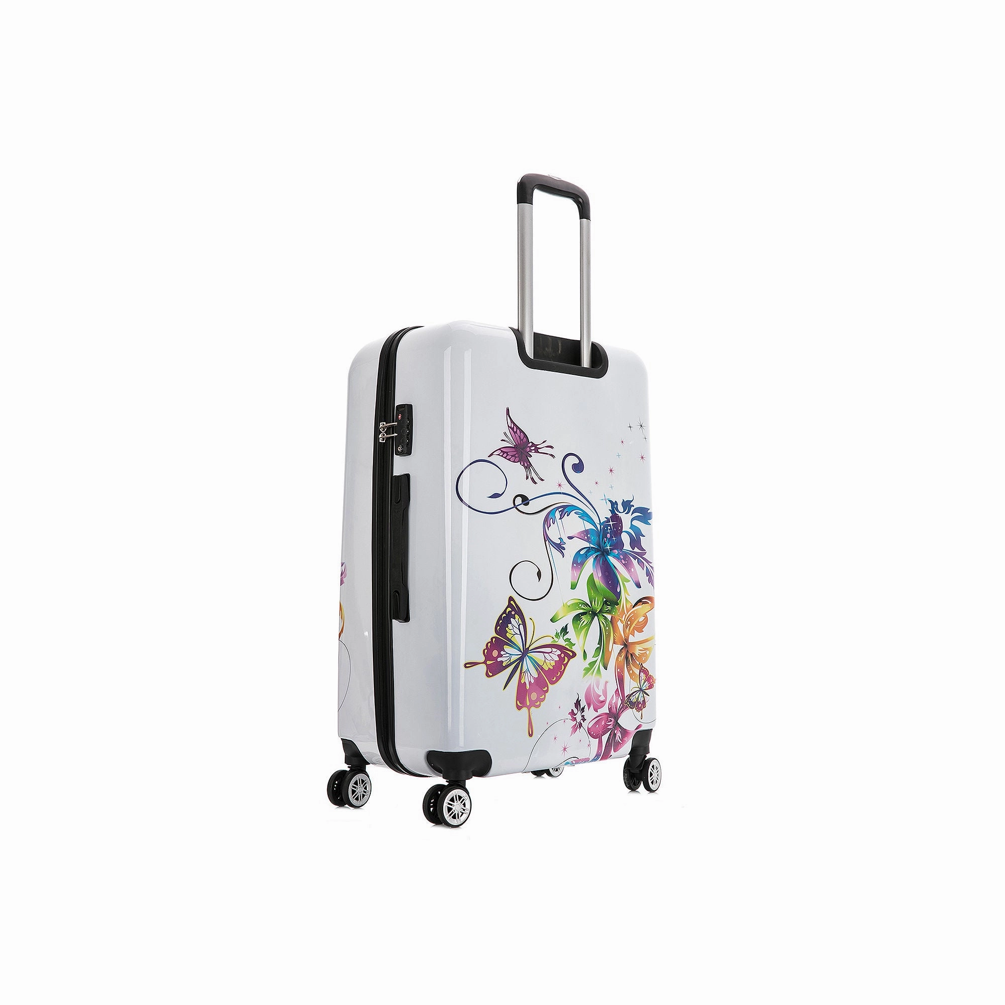 InUSA IUAPCSML-FUS Print 3-Piece Hardside Luggage Sets with Spinner Wheels, Handle, Trolley, (20"/24"/28"), Fusion