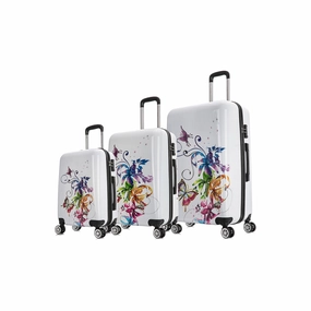 InUSA IUAPCSML-FUS Print 3-Piece Hardside Luggage Sets with Spinner Wheels, Handle, Trolley, (20"/24"/28"), Fusion