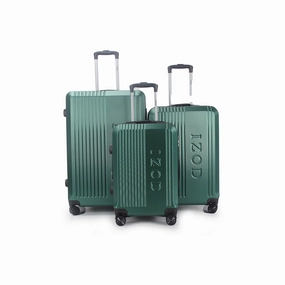 Izod Zane 3-Pc. Hardside Expandable Luggage Set - GREEN ONE SIZE