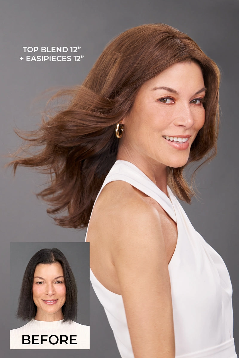 Jon Renau Toppers - Top Blend 12" (#6006) - Remy Human Hair
