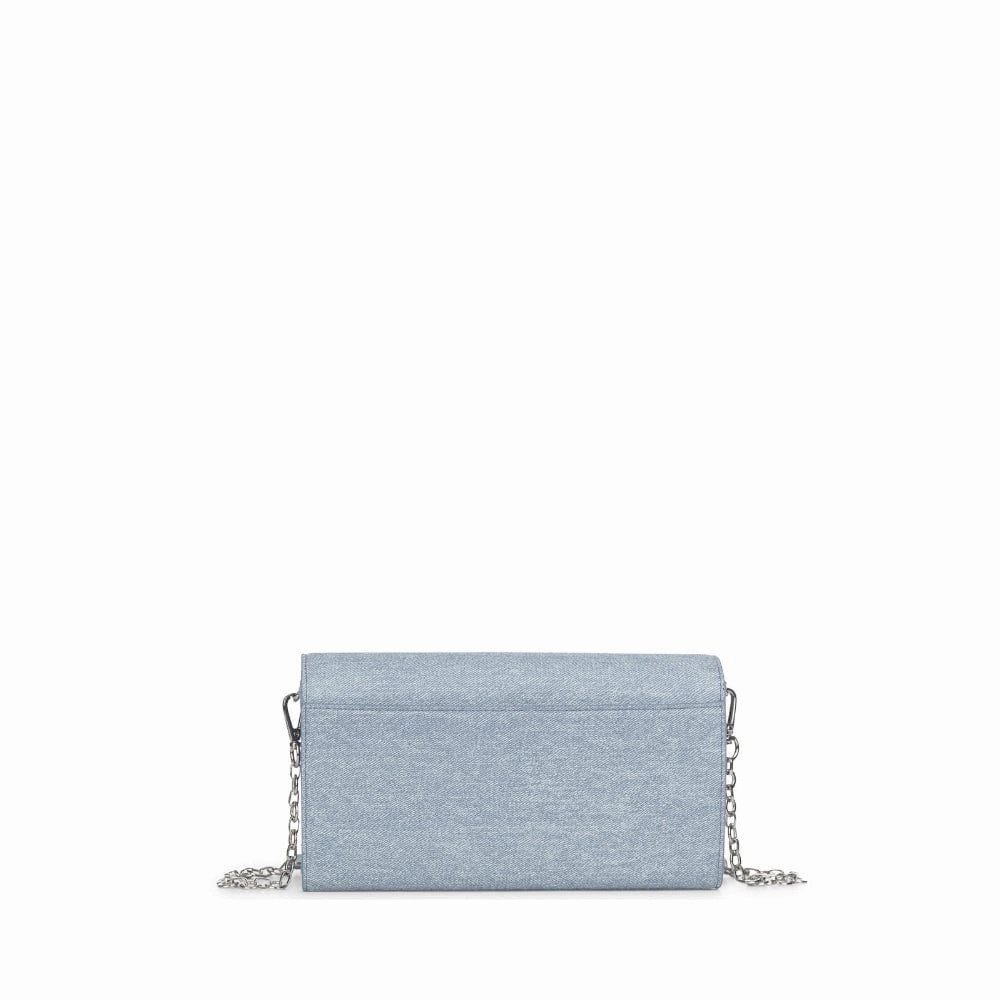 Le Felicia - Sac à main 2-en-1 en cuir vegan light denim