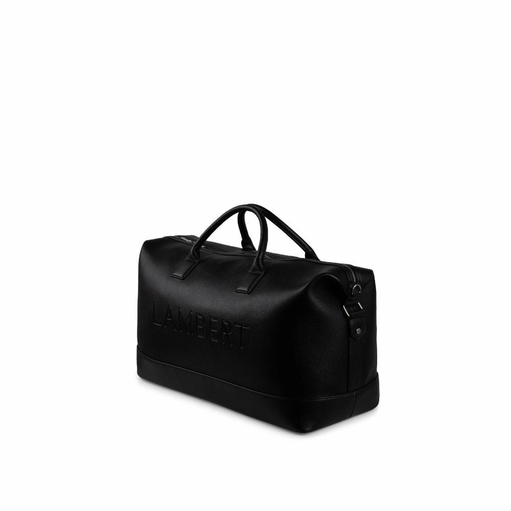 Le June - Sac de voyage fourre-tout en cuir vegan noir recyclé