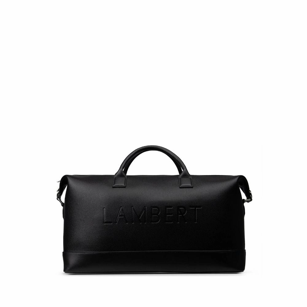 Le June - Sac de voyage fourre-tout en cuir vegan noir recyclé
