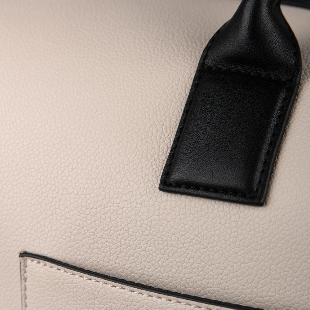 Le June - Sac de voyage fourre-tout en cuir vegan oyster mix