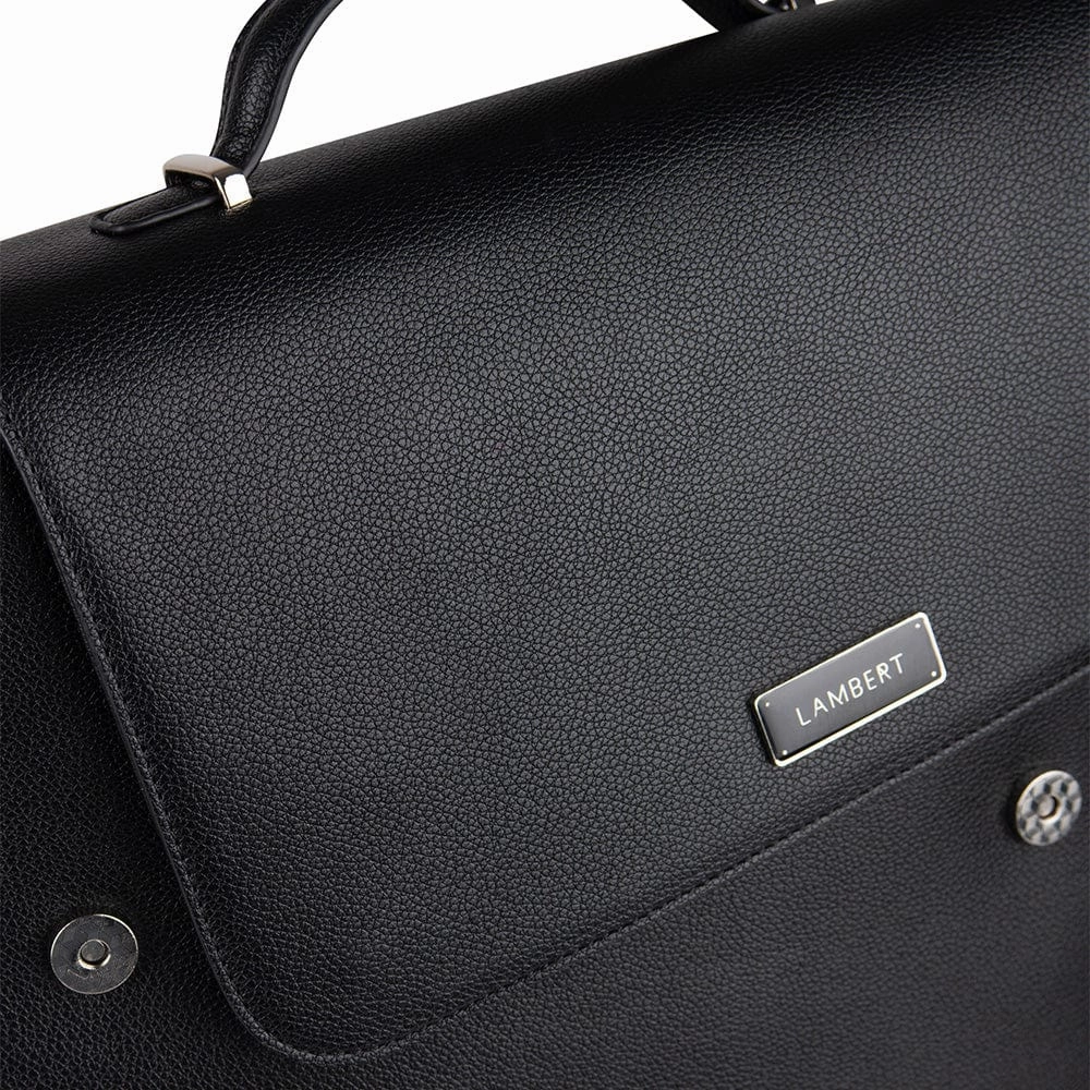 Le Lydia - Sac à dos en cuir vegan noir recyclé
