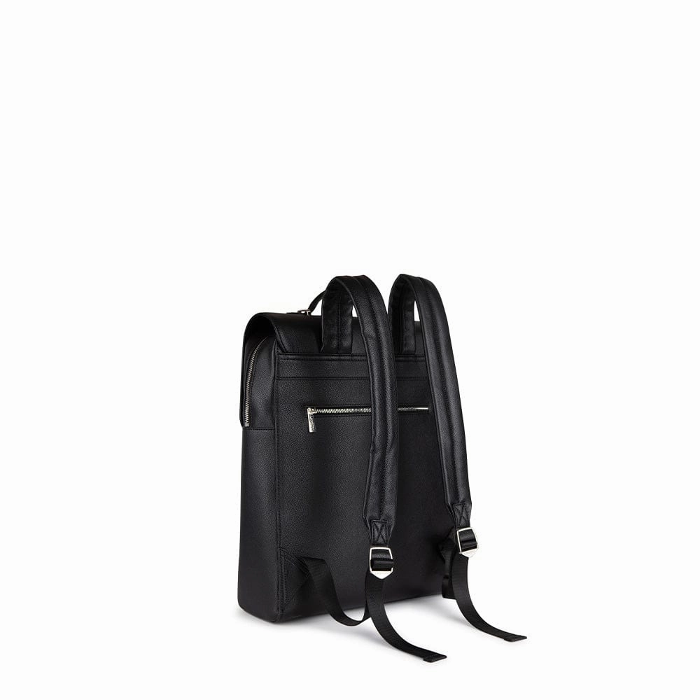 Le Lydia - Sac à dos en cuir vegan noir recyclé
