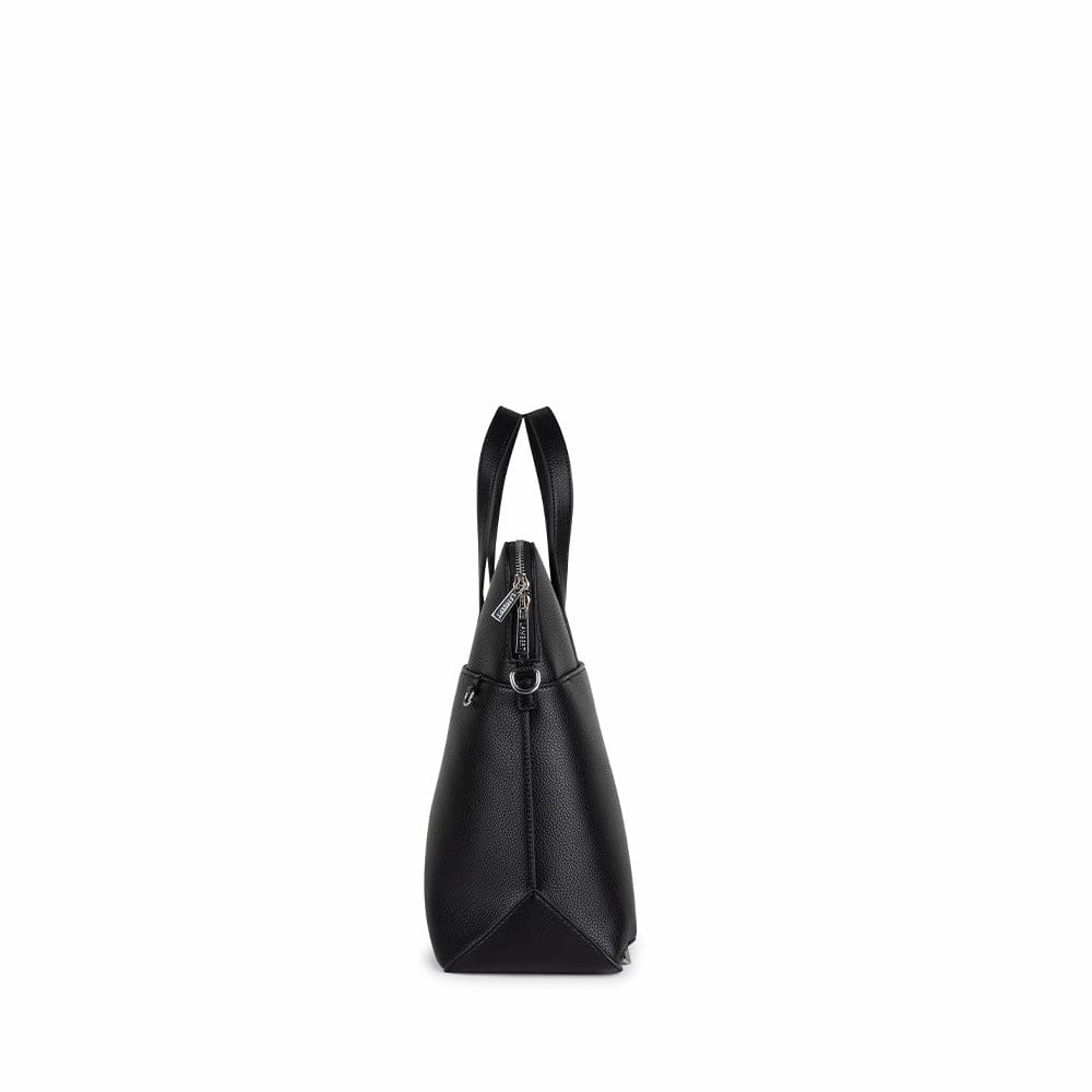 Le Malorie - Mallette 2-en-1 en cuir vegan noir recyclé
