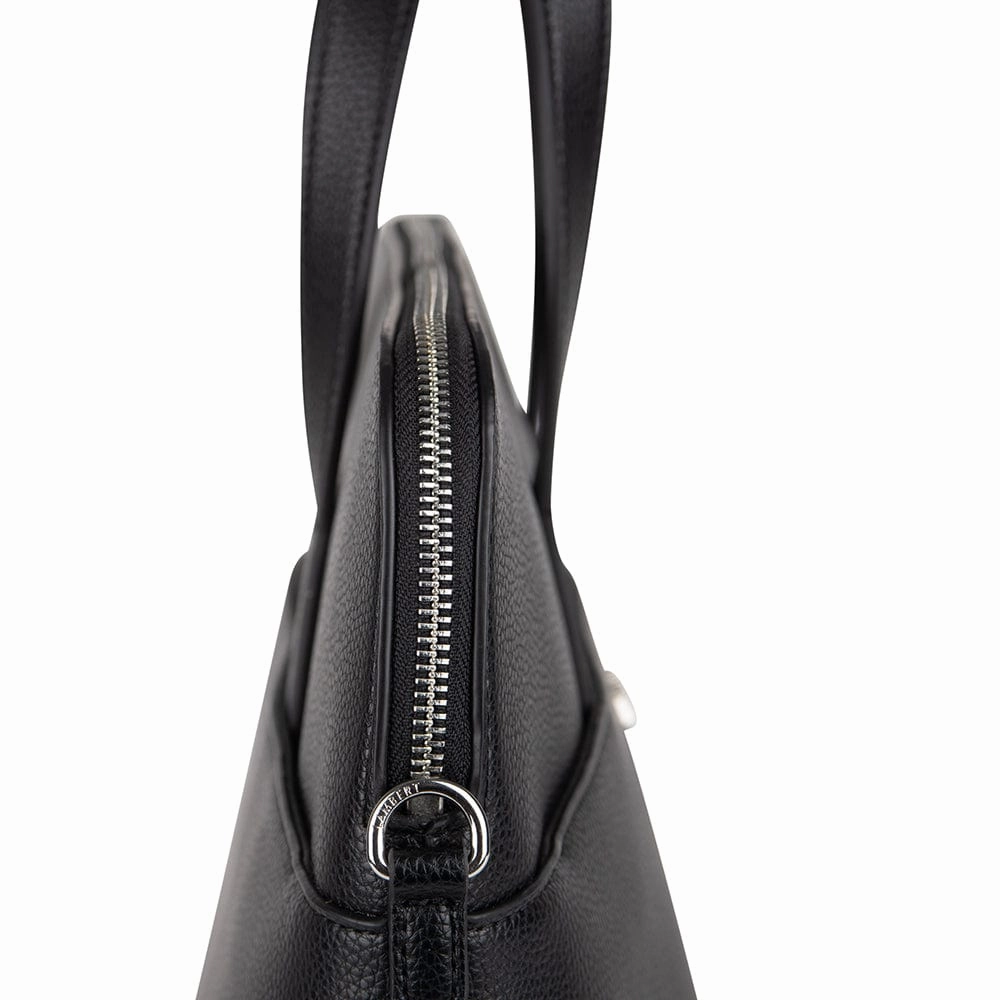 Le Malorie - Mallette 2-en-1 en cuir vegan noir recyclé