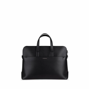 Le Malorie - Mallette 2-en-1 en cuir vegan noir recyclé