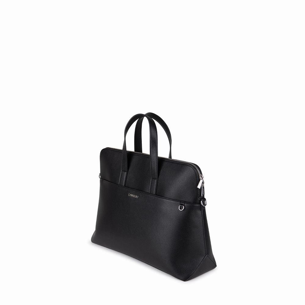 Le Malorie - Mallette 2-en-1 en cuir vegan noir recyclé