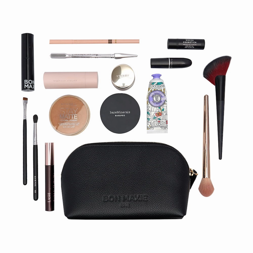 Leather Makeup Case -- Neon Pink