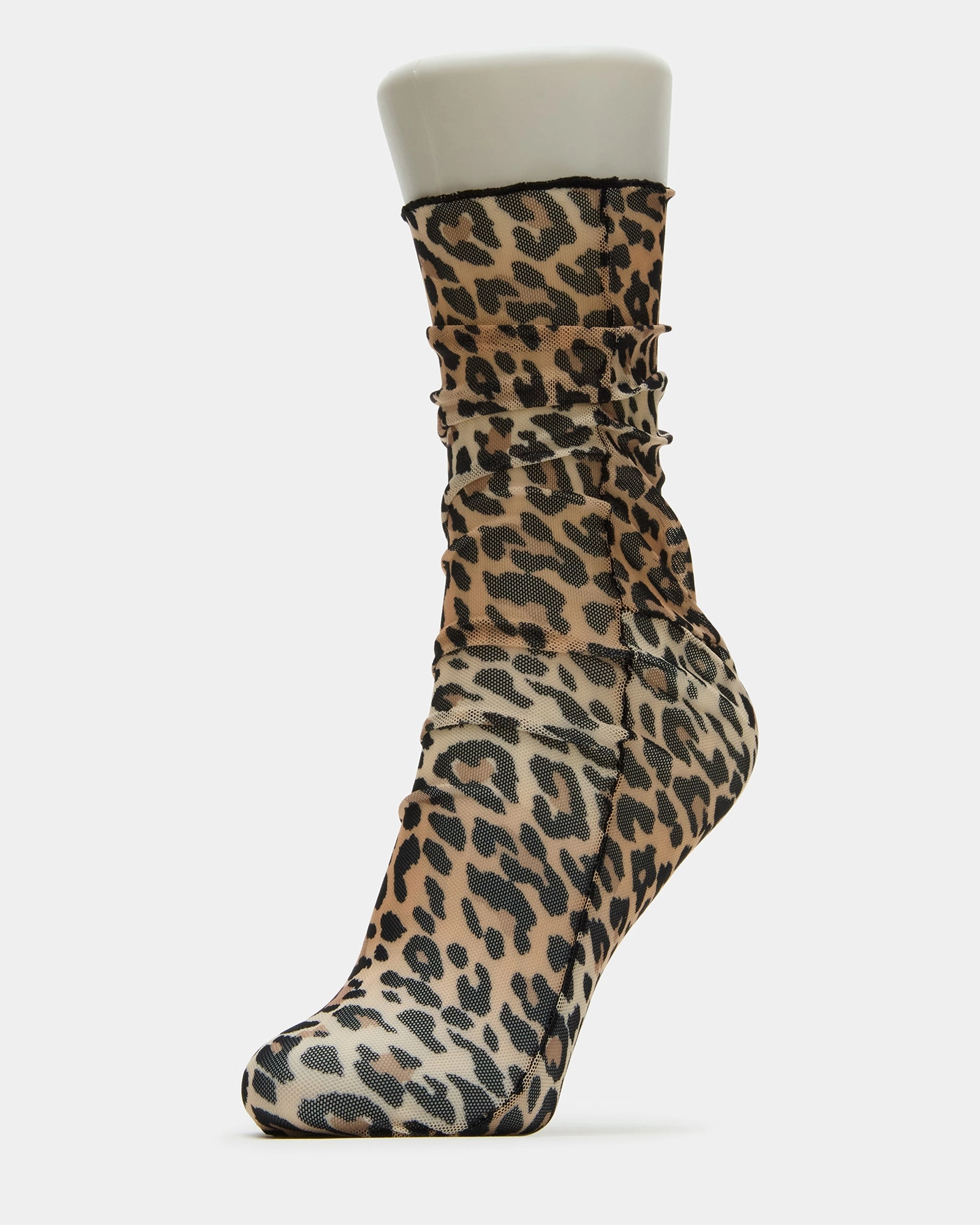 LEOPARD MESH SOCKS NATURAL