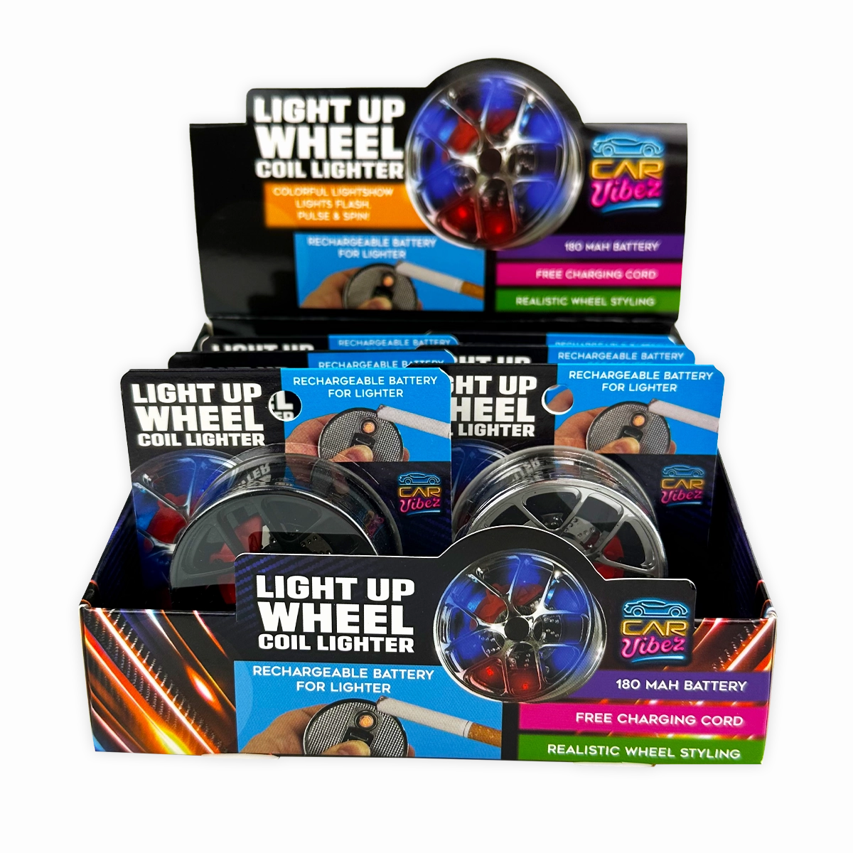Light-up Coil Lighter Wheel - 6 Pieces Per Retail Ready Display 25771