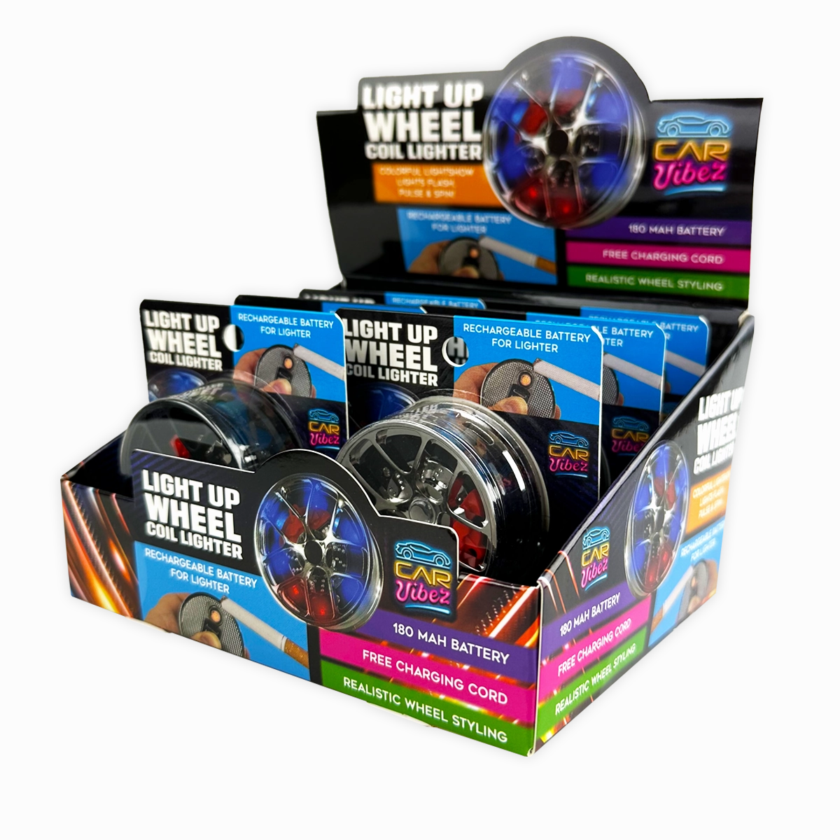 Light-up Coil Lighter Wheel - 6 Pieces Per Retail Ready Display 25771