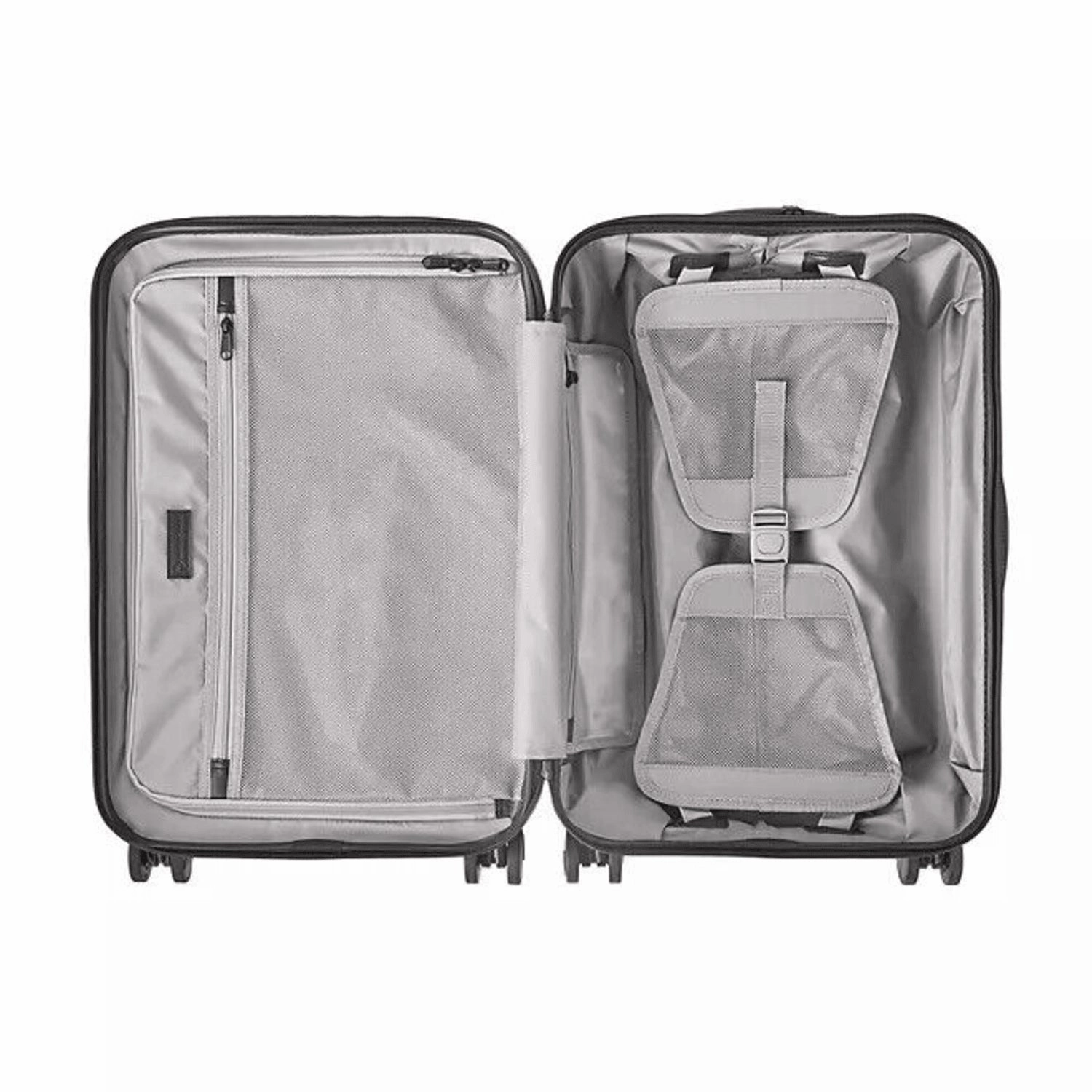 LN-20118 Hardside Carry-on Pro Spinner Suitcase With USB, Black