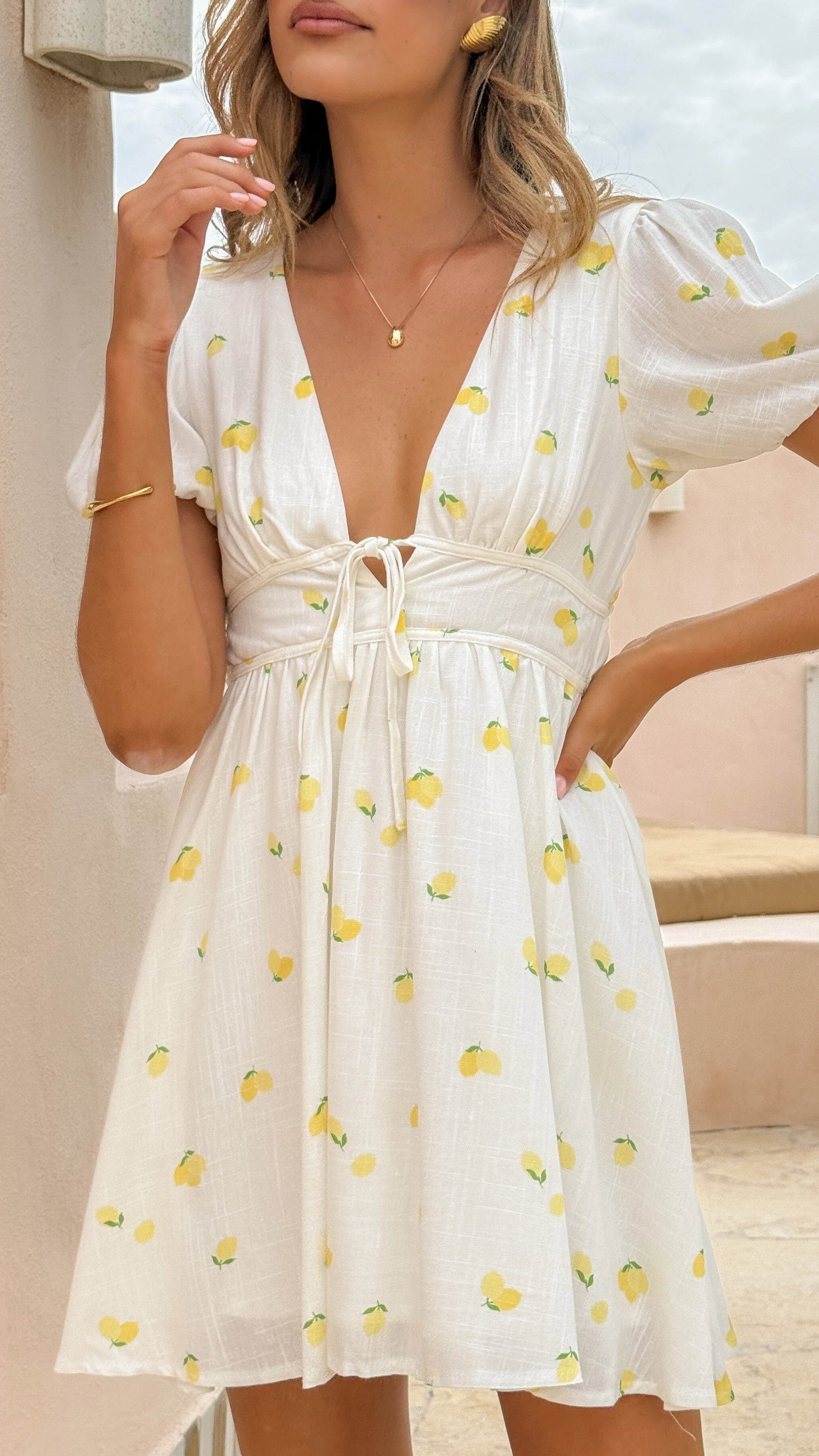 Lottie Mini Dress - Limone
