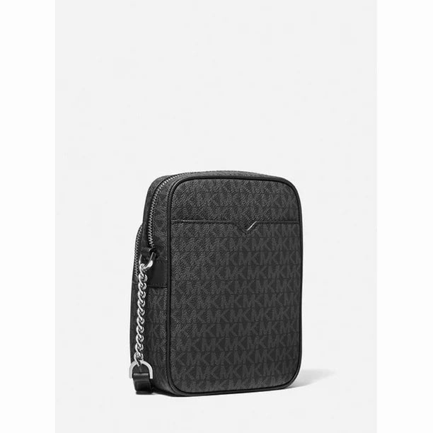 MICHAEL KORS 35F1STVC2B-001 Women's Jet Set Travel Medium Logo Crossbody Bag, Black