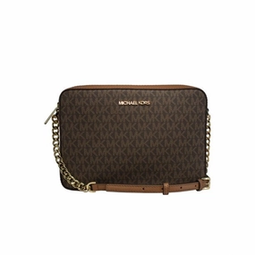 Michael Kors 35F8GTTC3B-200 2019 Jet Set Large East West Cross-Body - Brown