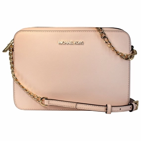 Michael Kors 35T8GTTC9L-424 Jet Set Large EW Saffiano Leather Crossbody Bag Blush
