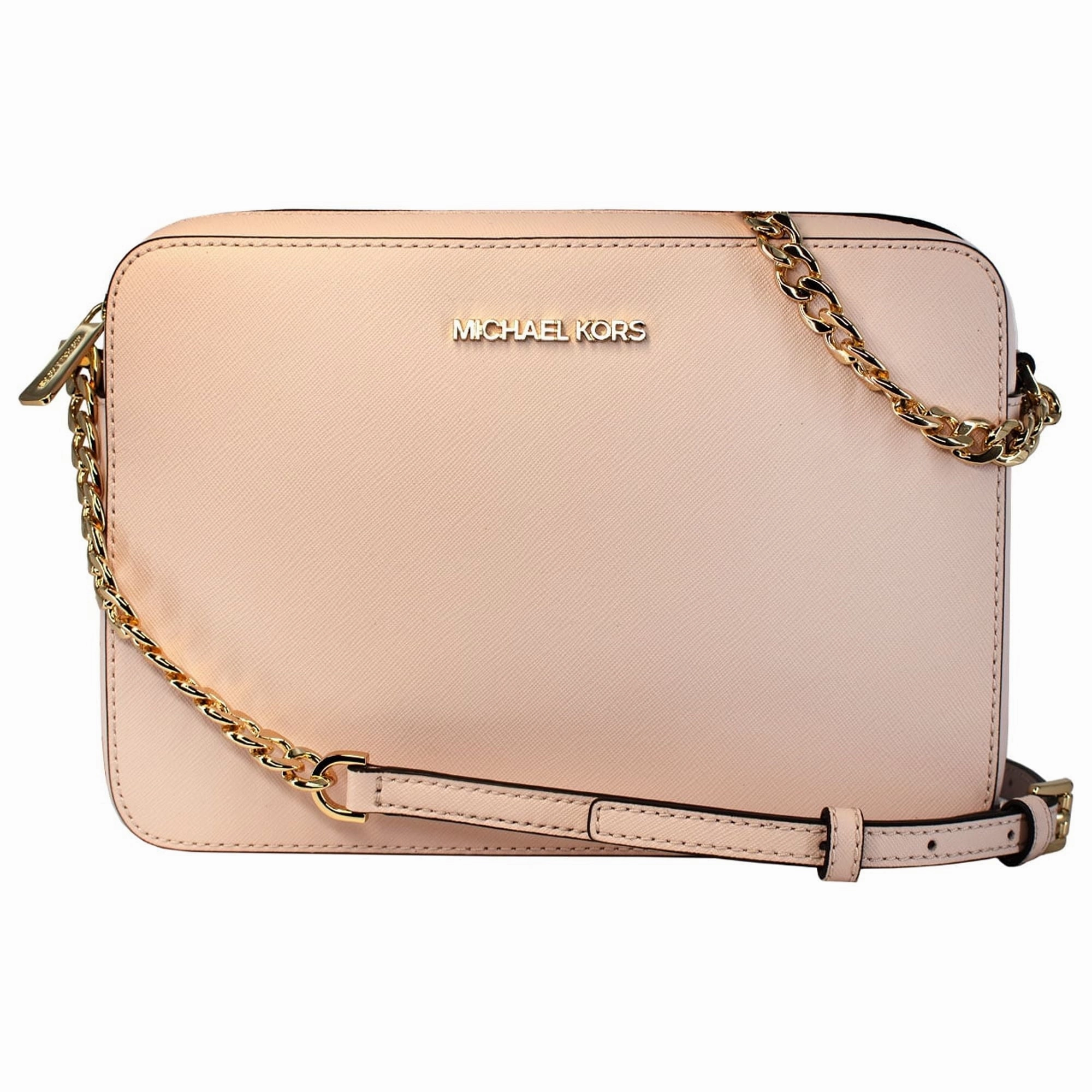 Michael Kors 35T8GTTC9L-424 Jet Set Large EW Saffiano Leather Crossbody Bag Blush