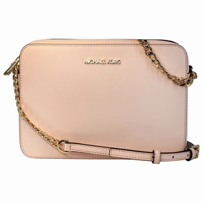 Michael Kors 35T8GTTC9L-424 Jet Set Large EW Saffiano Leather Crossbody Bag Blush