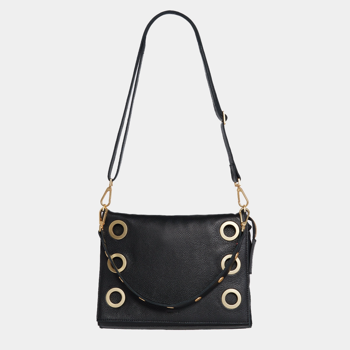 Montana Clutch | Black/Brushed Gold | Lrg