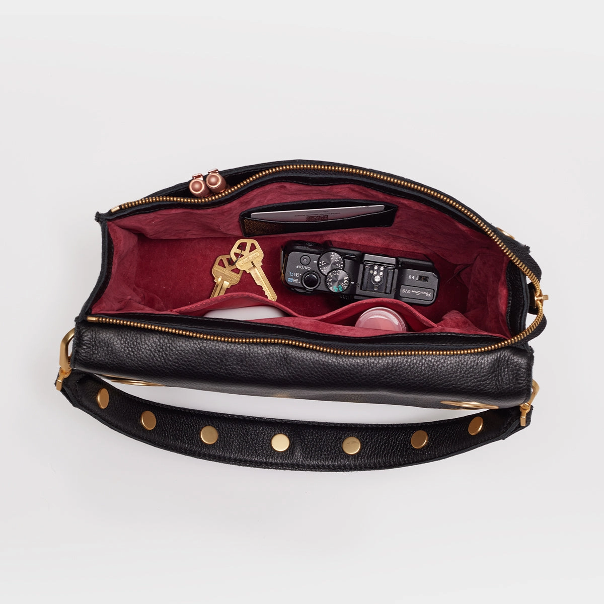 Montana Clutch | Black/Brushed Gold | Lrg