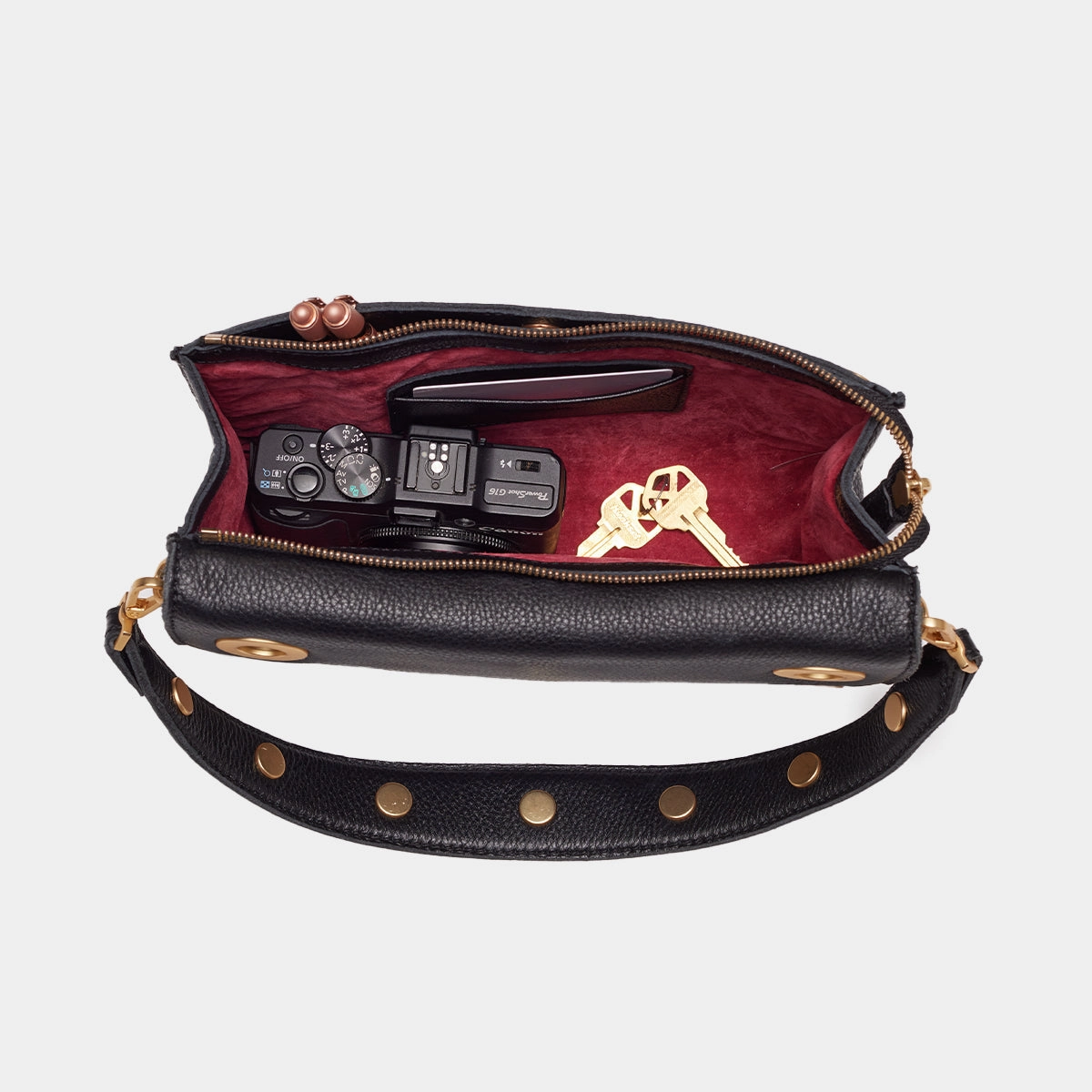 Montana Clutch | Black/Brushed Gold | Sml
